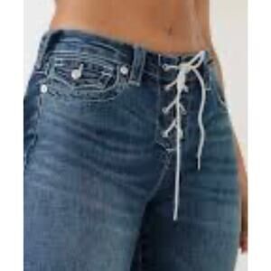 TRUE RELIGION CRYSTAL LACE UP MID-RISE BILLIE (W26)